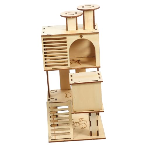 UPKOCH Hamster Holzleiter Spielplatz Haustiervilla für Kleine Langlebige Kletterplattform mit Versteck für Hamster und Andere Kleintiere Fördert Bewegung UPKOCH Hamster Holzleiter Spielplatz Haustiervilla für Kleine Langlebige Kletterplattform mit Versteck für Hamster und Andere Kleintiere Fördert Bewegung von UPKOCH