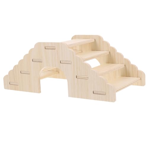 UPKOCH Hamster Kletterleiter aus Naturholz Robustes Kletterspielzeug und Brückentreppe für Hamster Rennmäuse Meerschweinchen und Chinchillas Vielseitige Käfigleiter zur Beschäftigung und von UPKOCH