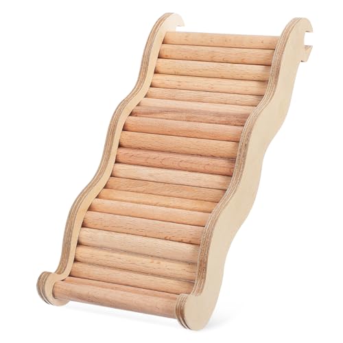 UPKOCH Hamster Kletterleiter aus Robustem Holz Platzsparendes Kleintier Sichere Hamster Brücke Interaktive Kletterhilfe Ratten und Papageienkäfig Zubehör von UPKOCH