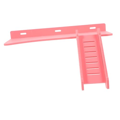 UPKOCH Hamster Kletterplattform mit Leiter Kleintier Spielplatz Robust Beißfest für Zwerghamster und Kleine Nagetiere Geeignet Rosa von UPKOCH