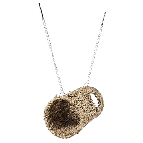 UPKOCH Hamster Tunnel Haustier Meerschweinchen Nest Hamstertunnelröhren Stroh Kette Hamsterversteck Meerschweinchen-versteck-Tunnel Tunnelhaus Für Meerschweinchen Gras von UPKOCH