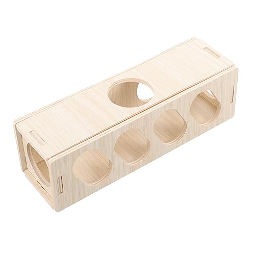 UPKOCH Hamster Tunnel Versteckspielzeug aus Holz Hamsterhaus für Kleintiere Geeignet für Hamster Rennmäuse und Mäuse Sicher Langlebig und Lustig von UPKOCH