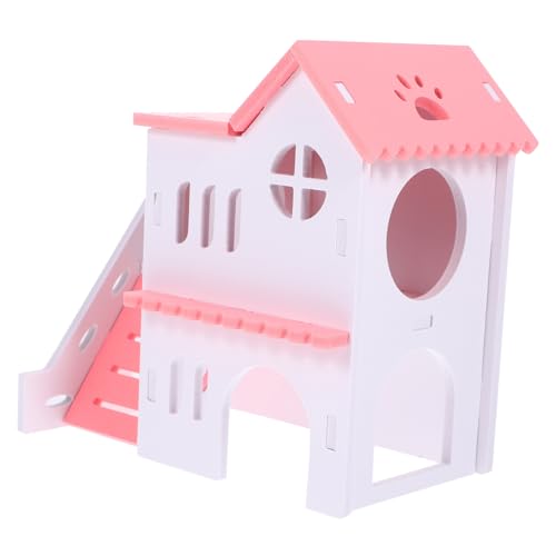 UPKOCH Hamster Versteck Haus aus Kratzfestem Langlebige Kleintiervilla für Hamster Meerschweinchen Igel und Chinchillas Bunte Nagerhütte als Spiel und Rückzugsort von UPKOCH