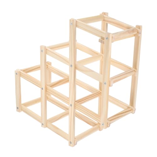 UPKOCH Hölzernes Hamster-kletterleiter-Spielzeug Naturholz Kletterleiter Für Kleintiere Hamsterkäfig-zubehör Rattenkletterleiter Kleintier-Spielplatz Installieren Reinigen von UPKOCH