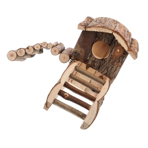 UPKOCH Hamsterhaus Hamster Spielplatz Hamster Hamster Aktivitätszentrum Versteck für Hamster Holzspielzeug Hamster Eichhörnchen Hamster verstecken Hamsterspielzeug hölzern von UPKOCH
