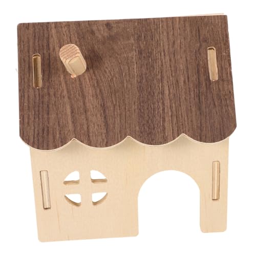 UPKOCH Hamsternest aus Holz Hamsterhaus Tunnel für Mäuse Tierhaus verstecken DIY Hamster Käfig DIY Hamster Versteck Hamstervilla entzückendes Rattenhaus dekoratives Rattenversteck hölzern von UPKOCH