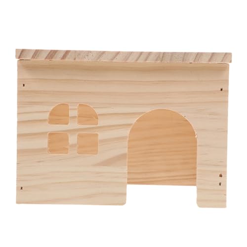 UPKOCH Hamsterröhren und Tunnel Hamster Spielplatz Hamster Holz Kleintierhaus Hamster Futterstelle Hamster Futterschale Hamstertunnel Plattformen für Hamster Hamsterhaus hölzern von UPKOCH