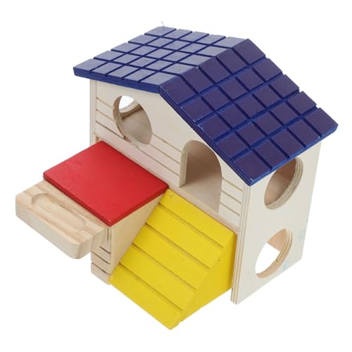 UPKOCH Kaninchenversteck Hamsterplattform Aus Holz Chinchillahaus Mit Dach Hamsterkäfigzubehör Spielzeug Für Kleine Haustiere Hamsterverstecke Zum Klettern Und Erkunden von UPKOCH