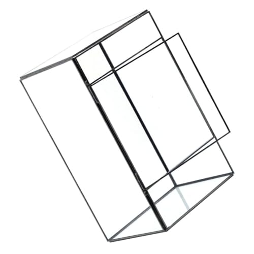 UPKOCH Handgefertigtes Glas Terrarium mit Zinnrahmen Kleiner Ökologischer Pflanzenhalter für DIY mikrolandschaften Multifunktionaler Tisch dekorationsbehälter Langlebig und Leicht zu von UPKOCH