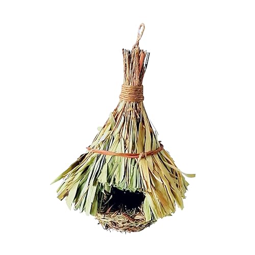UPKOCH Handgemachtes Hängendes Vogelhaus Aus Bambusblättern Für Kleine Kreatives Und Vogelzubehör Im Pastoralen Stil Für Kanarienvögel Papageien von UPKOCH