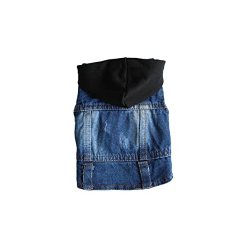 UPKOCH Haustier Cowboyweste Mit Strickmütze Denim Hundekleidung Für Herbst S Für Chihuahua Bulldogge von UPKOCH
