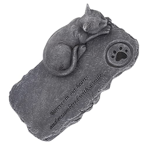 UPKOCH Haustier Gedenkstein Grabstein Für Katzen Haustier Tod Haustier Gedenksteine Haustier Grabstein Haustier Gedenkstatue Gedenkstein Markierung Haustier Stein von UPKOCH