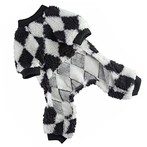 UPKOCH Haustier Pyjama Hundezubehör Für Kleine Hunde Winter Karierte Hundenachtwäsche Party Hundemäntel Mit Beinen Fleece Mit Beinen Karierter Hundepyjama Hundekleidung Bequemes von UPKOCH