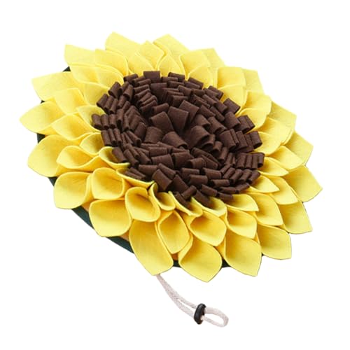 UPKOCH Haustier Schnüffelmatte für Entzückende Sonnenblumen Design Langsames Füttern Langlebiges Filzmaterial Fördert die Futtersuche und Hilft bei Verdauungsproblemen von UPKOCH