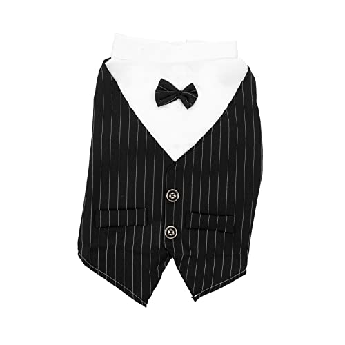 UPKOCH Haustieranzug Abschlussball Party Hund formelle Verschleiß Gentleman-Hundekleidung Hund Tutu Rock Dog Costume hundekostüme hochzeitskleid Hemd für Welpen Hundeanzug Polyester Black von UPKOCH
