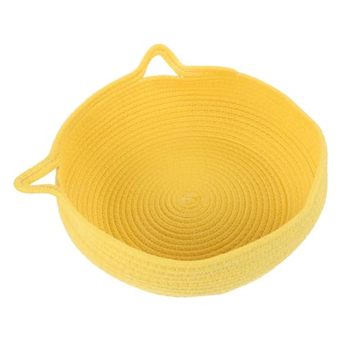 UPKOCH Haustierbett Baumwolle klein Weberei Korb Hundebett katzenbett katzenhaus katzenkörbchen Schlafbett für Katzen Katzenschlafversorgung Katzennest aus Stroh Baumwollseil Yellow UPKOCH Haustierbett Baumwolle klein Weberei Korb Hundebett katzenbett katzenhaus katzenkörbchen Schlafbett für Katzen Katzenschlafversorgung Katzennest aus Stroh Baumwollseil Yellow von UPKOCH