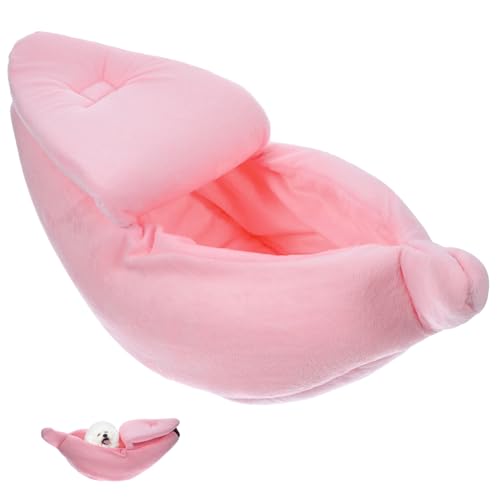 UPKOCH Haustierbett Kaninchen Hamsterbett Banane Hamster-Chinchilla-Nest Schlafbetten für Haustiere Bequeme Nester für Haustiere Haustier Bequeme Betten Kleintierbetten Plüsch Rosa von UPKOCH