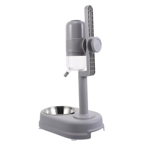 UPKOCH Haustierdiät Wassernapf Für Haustiere Futternapf Für Hunde Hundefutter Wassernapf Wasserspender Für Hund Und Katze Futterspender Für Katzen Katzenfutterschale Rostfreier Stahl Grey von UPKOCH