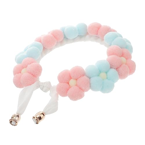 UPKOCH Haustierhalsband Blumen- Schild Schnalle weiche Katzenhalsbänder klein Stoff farbig Halsband für Katze Kätzchen Zubehör Katzenhalsband Katzenkragenzubehör Halsband Katze Garn Blau von UPKOCH