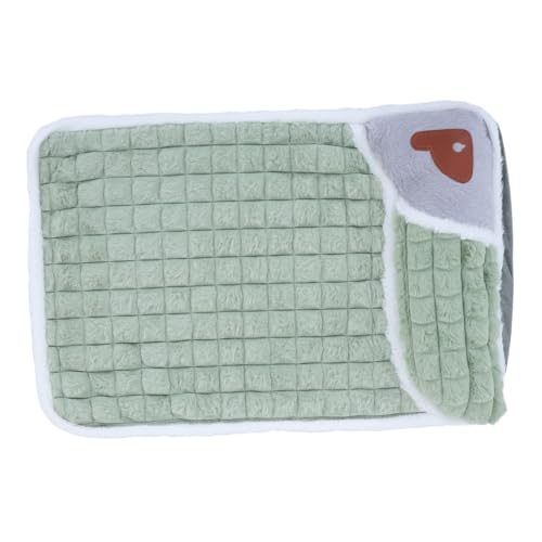 UPKOCH Haustiermatte Kissenbett für Haustiere Hundematte Flauschiges Haustierbett hundebox pad waschbares Hundekissen Plüsch Hundenest Hundepolsterbett hundebett Matte Schwamm Hellgrün von UPKOCH