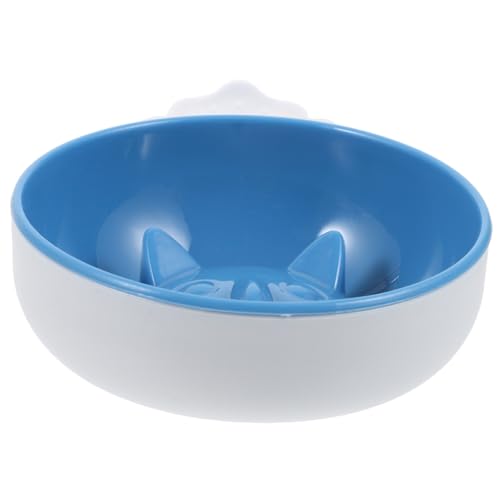UPKOCH Haustiernapf würfelunterlage einhelll katzenfutter schüssel LEDs Leuchtmittel Dog Bowl Käfig Katzennapf Futterspender für Katzen aus Edelstahl Kaninchen-Hundenapf Plastik Sky-Blue von UPKOCH