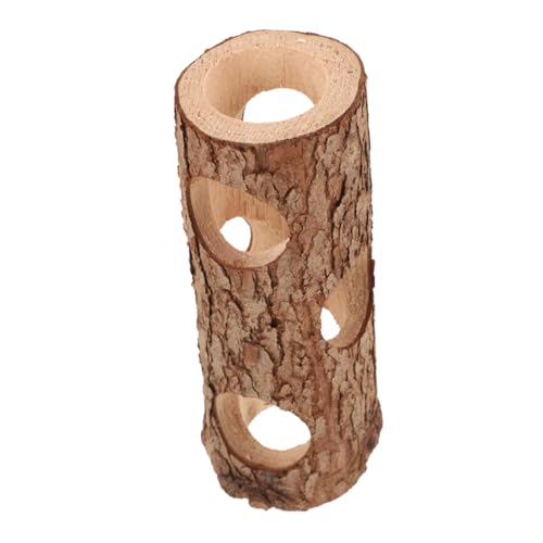 UPKOCH Haustiertunnel aus massivem Holz Hamster Zubehör winzig Röhren Holzspielzeug für Kleintiere Haustier groß meerschweinchen versteck Meerschweinchen verbirgt Sich Coffee von UPKOCH