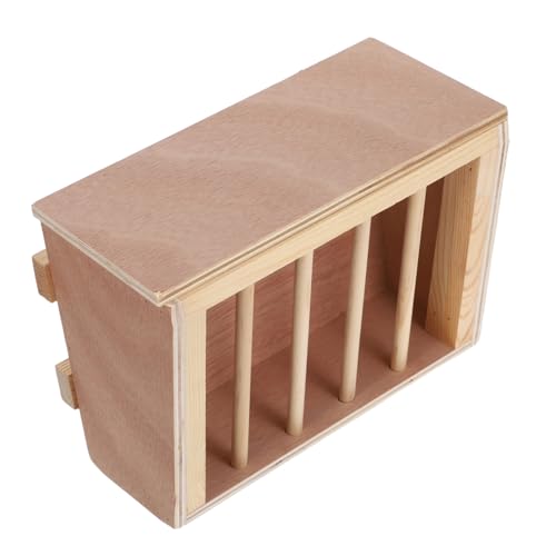 UPKOCH Holz Bunny Heuraufe mit Offenem Deckel Kleintier Futterspender für Kaninchen Meerschweinchen und Chinchillas Trockenes Heu Aufbewahrungskorb für Käfig Sauberer Heuhalter für Kleine von UPKOCH