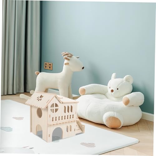UPKOCH Holz Hamsterhaus Versteck mit Kletterleiter Langlebiges Nagerhaus aus Robustem Holz Mehrstöckige Villa für Zwerghamster und Kleine Haustiere Sicherer Rückzugsort und Spielplatz UPKOCH Holz Hamsterhaus Versteck mit Kletterleiter Langlebiges Nagerhaus aus Robustem Holz Mehrstöckige Villa für Zwerghamster und Kleine Haustiere Sicherer Rückzugsort und Spielplatz von UPKOCH