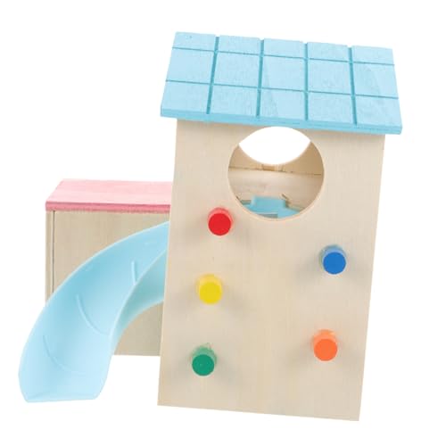 UPKOCH Holz Hamsterhaus mit Schiebeleiter Haustierspielhaus für Kleintiere Versteck und Spielplatz für Hamster Meerschweinchen und Chinchillas Farbenfrohes Design Langlebig UPKOCH Holz Hamsterhaus mit Schiebeleiter Haustierspielhaus für Kleintiere Versteck und Spielplatz für Hamster Meerschweinchen und Chinchillas Farbenfrohes Design Langlebig von UPKOCH