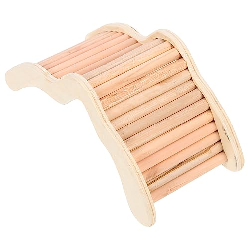 UPKOCH Holz Hamsterleiter Kletterspielzeug mit Brücke Robustes Beißfestes Holz für Kleine Haustiere zur Stressreduktion und Beschäftigung Kompakt und Langlebig für Hamster und Kleintiere von UPKOCH