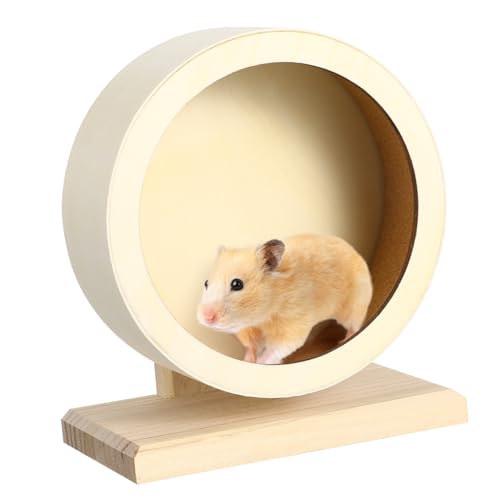 UPKOCH Holz Laufrad Für Kleine Haustiere Übungsrad Für Hamster Zwerghamster Und Ratten Hochwertige Konstruktion Fördert Gesunde Bewegung von UPKOCH