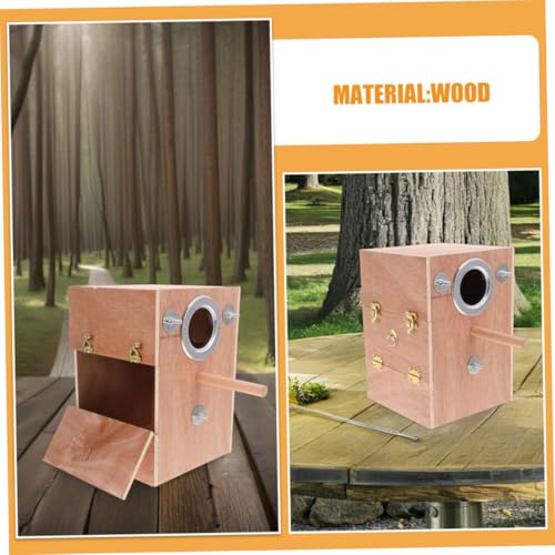 UPKOCH Holz Nistkasten für Sittiche und Papageien Witterungsbeständiger Brutkasten mit Stabilem Außenhängemontage Warmes Vogelhaus für Zucht und Winter Geeignet für Wellensittiche UPKOCH Holz Nistkasten für Sittiche und Papageien Witterungsbeständiger Brutkasten mit Stabilem Außenhängemontage Warmes Vogelhaus für Zucht und Winter Geeignet für Wellensittiche von UPKOCH