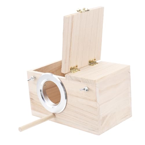 UPKOCH Holz Vogel Nistkasten Für Papageien Brutkasten Mit Kleiner Öffnung Für Vogelbeobachtung Und Langlebig Für Außenbereich von UPKOCH