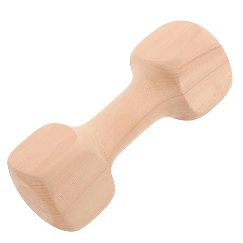UPKOCH Holzhantel Hundespielzeug Hanteln Kauen Hantel für Hund Kauspielzeug für Hunde Smart Choice Hundespielzeug Dumbbell kleines Hundetraining Hantel Hund Hantel Holz hölzern Khaki von UPKOCH