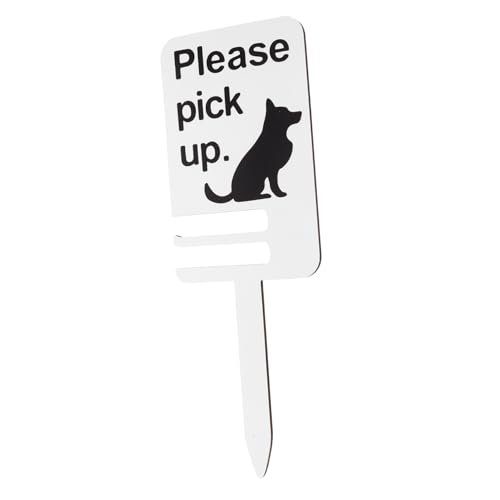UPKOCH Holzschild Bitte Hundekot Entfernen Wetterfestes Gartenzeichen mit Pfahl für Hundehalter Hundetoiletten Hinweis für Rasenflächen von UPKOCH