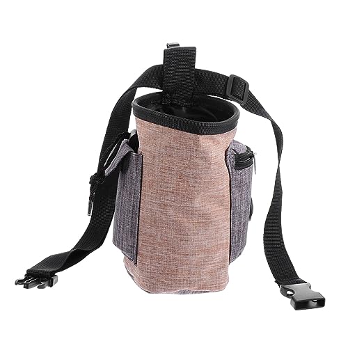 UPKOCH Hund Snack Tasche Beutel Ausbildung Hundetasche Tasche Für Hundeleckereien Im Freien Taille Groß Haustier Gehen Hundetraining Tasche Tasche Trainingstasche Für Hunde Flachs von UPKOCH