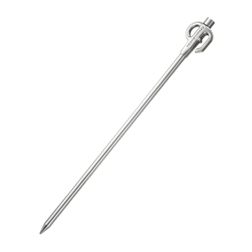 UPKOCH Hundebolzengerät Campingzubehör Outdoor Hering Campingzelt Erdpfahl Welpenanbindepfahl Metall Erdpfahl Outdoor Zeltpfahl Camping Erdpfahl Silber Edelstahl von UPKOCH