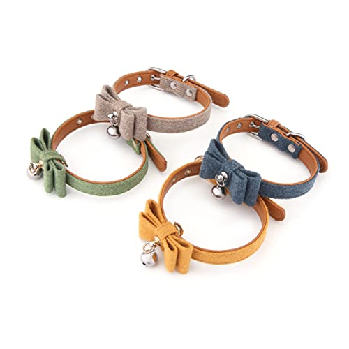 UPKOCH Hundehalsband aus Filz Stichworte binden Katzenhalsbänder Glocke Katzenhalsband Katze mit Glocke Nacken Kitten Halsband hundekragen Haustierbedarf Glockenhalsband für Hunde Green von UPKOCH
