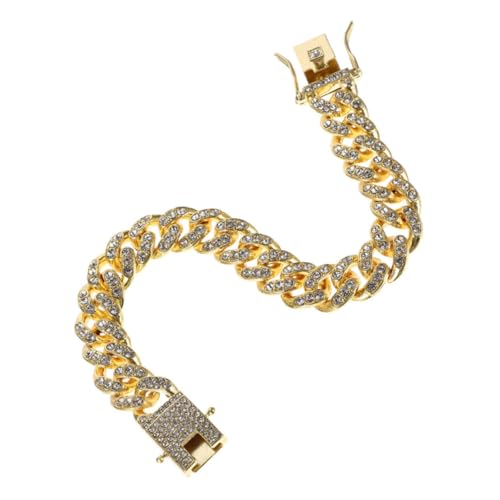 UPKOCH Hundeleinenhalsband Kette Stichworte Für Hunde Klein Nacken Name Metallhundkragen Hundehalsband Verbinden Zinklegierung Golden von UPKOCH