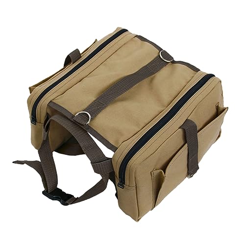 UPKOCH Hunde-Rucksack Verstellbar Und Tragbar Outdoor-Canvas-Tasche Für Hunde Für Reisen Camping Und Wandern Mit Seitlichen Taschen Für Snacks Und Zubehör von UPKOCH
