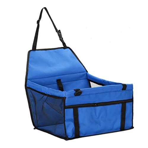 UPKOCH Hundesicherheitsreisetasche Für Autos Hundetransportbox Aus Atmungsaktivem Netzmaterial Blaue Auto Hundeträger Für Reisen Mit Kleinen Hunden von UPKOCH
