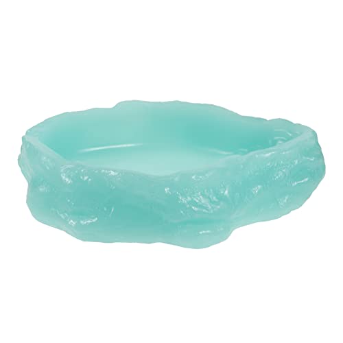 UPKOCH Im Dunkeln leuchtender Wassernapf Schüssel drinnen Reptilienschale Schildkröte für Terrarium wasserschale Terrarium Wassernapf Reptilien-Wurmschale Heimtierbedarf Harz Light Green von UPKOCH