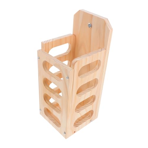 UPKOCH Kaninchen- -Gras-Rahmen Hasenheuhalter Heu Eimer Für Kaninchen Hasenhalter Stehender Heufutterautomat Heuhändler Kleiner Tier Chinchilla -heu -Feeder Hölzern Khaki von UPKOCH