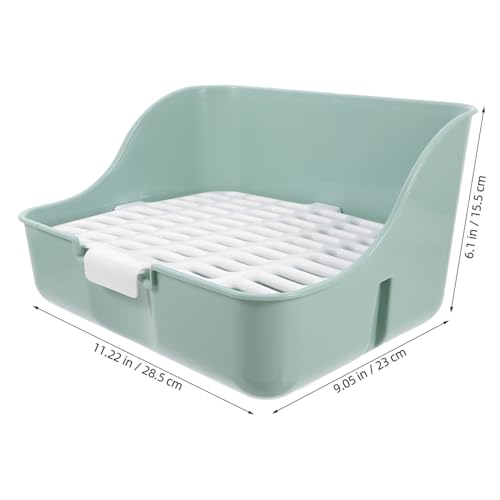 UPKOCH Kaninchen Toilette Ecketoilette Grün Stabil Kleintier Urinbox Für Meerschweinchen Zwergkaninchen Frettchen Haustier Toilette von UPKOCH