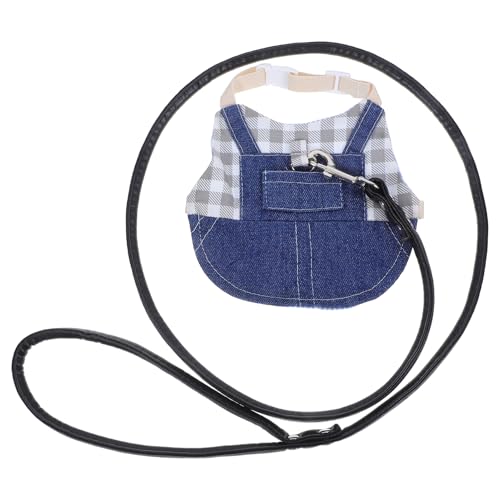 UPKOCH Kaninchenkätzchengurt Accessoires Hamstergeschirr für Haustiere Coole Haustierkaninchenkleidung für Geschirr für kleines Hasengeschirr Stoff Blue von UPKOCH