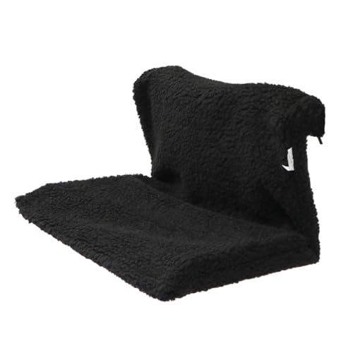 UPKOCH Katze hängebett heizbett Katzenhaus Käfige Wohnung Wurf Kühlerbett Pole katzenbett für heizkörper katzenhängebett cat cave heizstrahler Metallrahmenbett Plüschkissen Leinen- Black von UPKOCH
