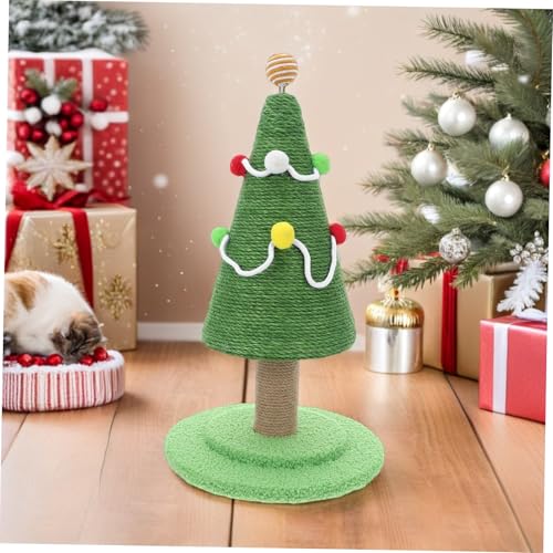 UPKOCH Katzen Kratzbaum Weihnachtsbaum Hoch Sisal Kratzsäule Vertikales Kletterspielzeug für Kätzchen Stabile Basis Für Mehrkatzenhaushalte Kompaktes Design Für Innenräume von UPKOCH