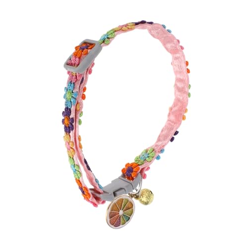 UPKOCH Katzen und Hundehalsband mit Buntem Spitzenblumen Design Dekorativer Haustierkragen für Kätzchen und Welpen Umfang von UPKOCH