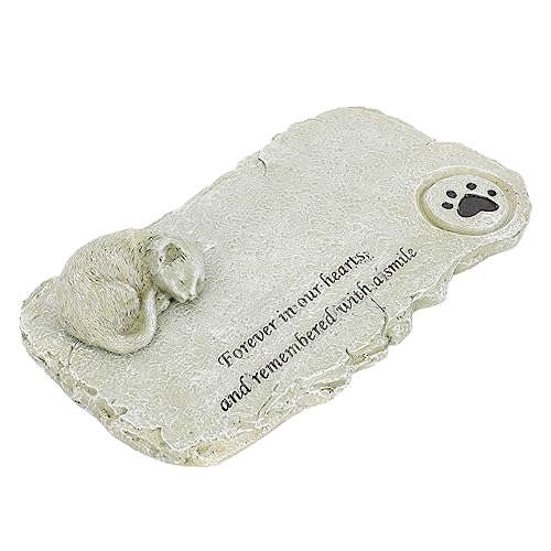 UPKOCH Katzengedenkstein Aus Harz Entzückendes Pet Memorial Für Garten Und Korrosionsbeständig DIY Dekoration Für Tiergrab Und Gedenkgeschenk Für Katzenliebhaber von UPKOCH