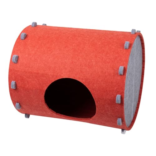 UPKOCH Katzenhaus aus Filz Fassförmig Großer Abnehmbar für Katzen und Kätzchen Einfacher Stil Nutzbar Kreatives Design Praktischer Schlafplatz von UPKOCH